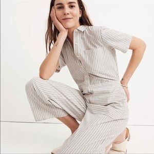 Madewell Striped Utility Jumpsuit